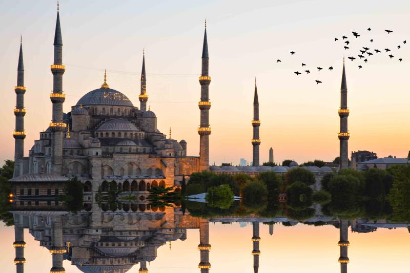 Image of Blue Mosque at dusk